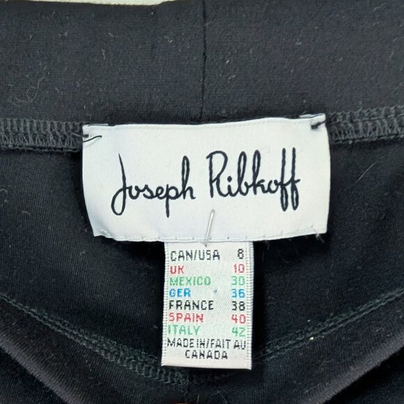 Joseph Ribkoff Black Ponte Knit Front Seam Legging with Tulip Hem - Picture 6 of 8